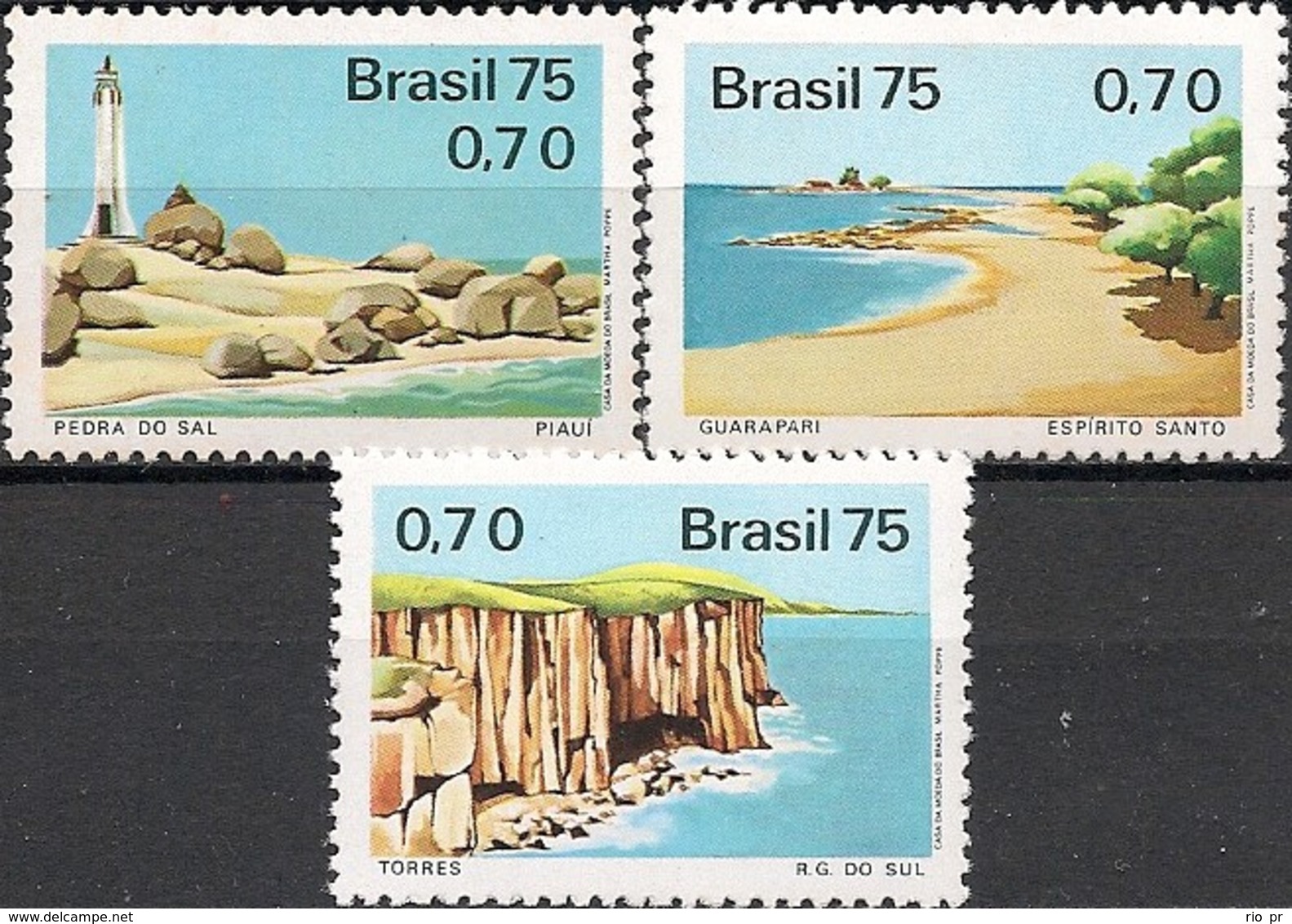 BRAZIL - COMPLETE SET BRAZILIAN BEACHES 1975 - MNH - Ongebruikt