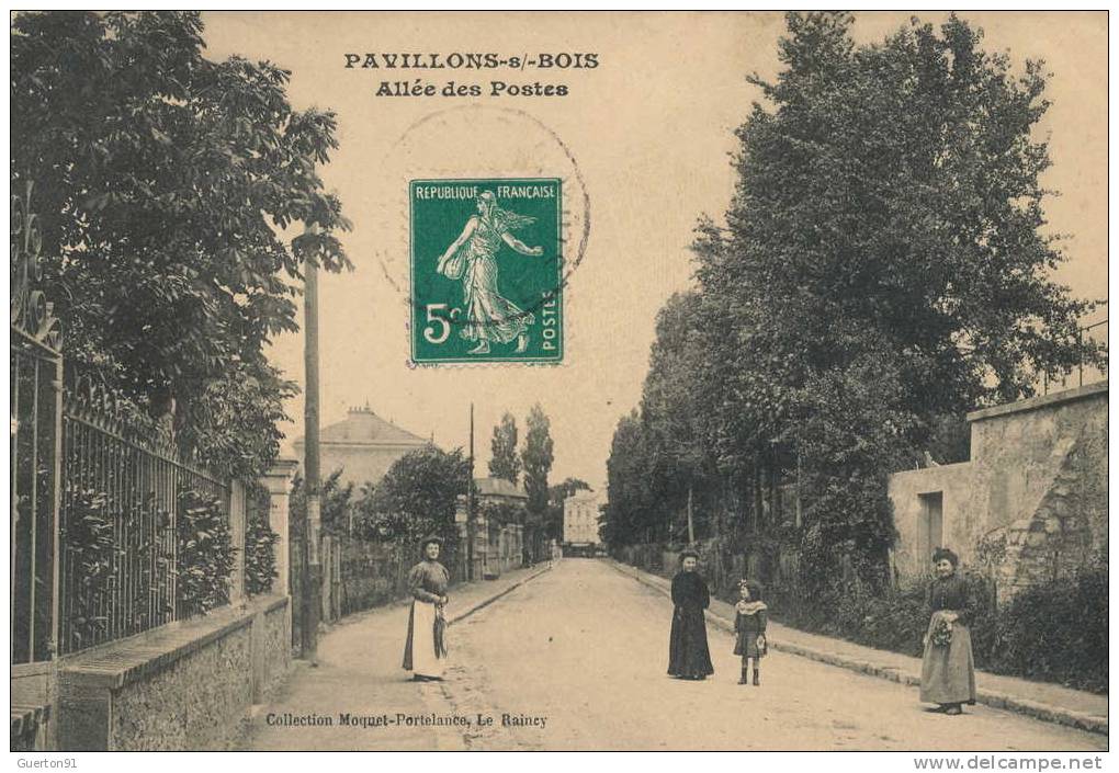 CPA ( 93 ) PAVILLONS-SOUS-BOIS /  Allée Des Postes - - Les Pavillons Sous Bois