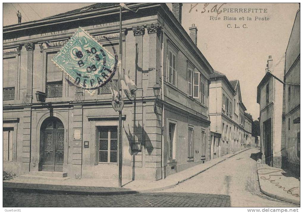 CPA ( 93 ) PIERREFITTE /  Rue Biais Et La Poste - - Pierrefitte Sur Seine