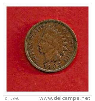 TETE D´INDIEN - 1 CTS 1905 - 1859-1909: Indian Head