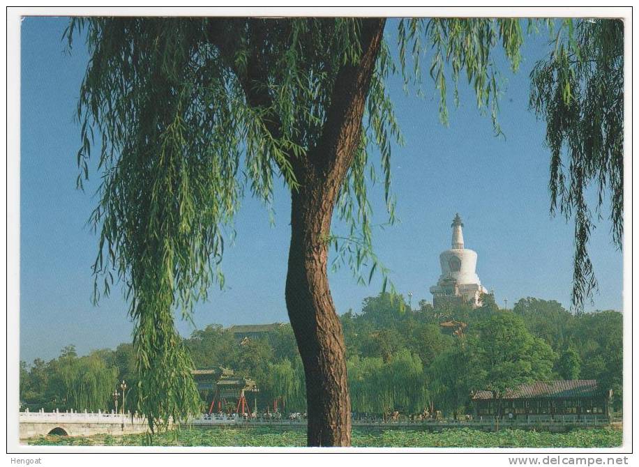 Carte Avec Timbre  " The Dagoba In Beihai Park ", 2 Scans - Brieven En Documenten