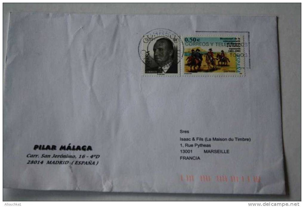 LETTRE ESPANA ESPAGNE  CORREOS  MADRID  POUR MARSEILLE 2003 - Brieven En Documenten