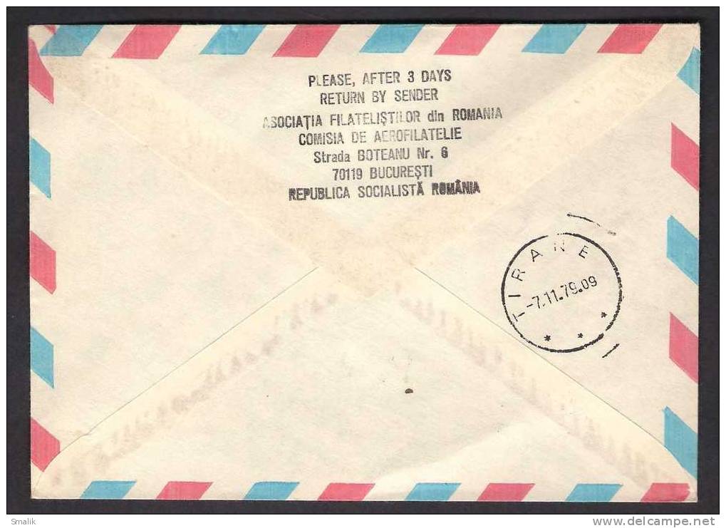 Romania Special Flight Cover Aerophilately, Nice Cachet 7-11-1979 - Airships