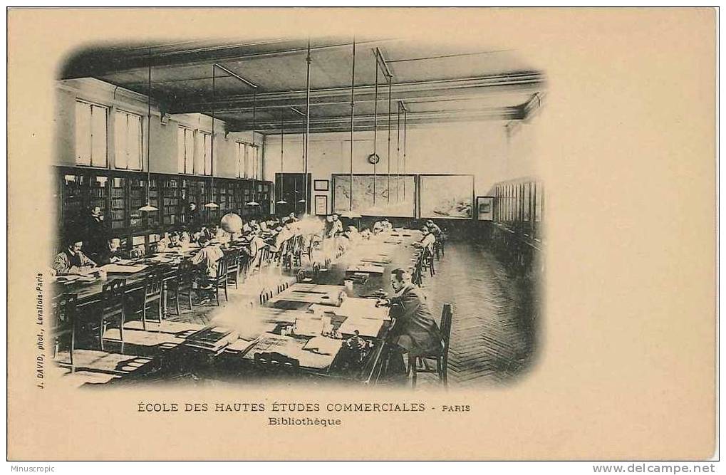 CPA 75 - Paris - Ecole Des Hautes Etudes Commerciales - La Bibliothèque - Bildung, Schulen & Universitäten