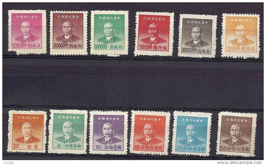 LOT TIMBRES DE CHINE- REPUBLIQUE - ANNÉE 1949-  VOIR INFOS ET SCANS - 1912-1949 Repubblica