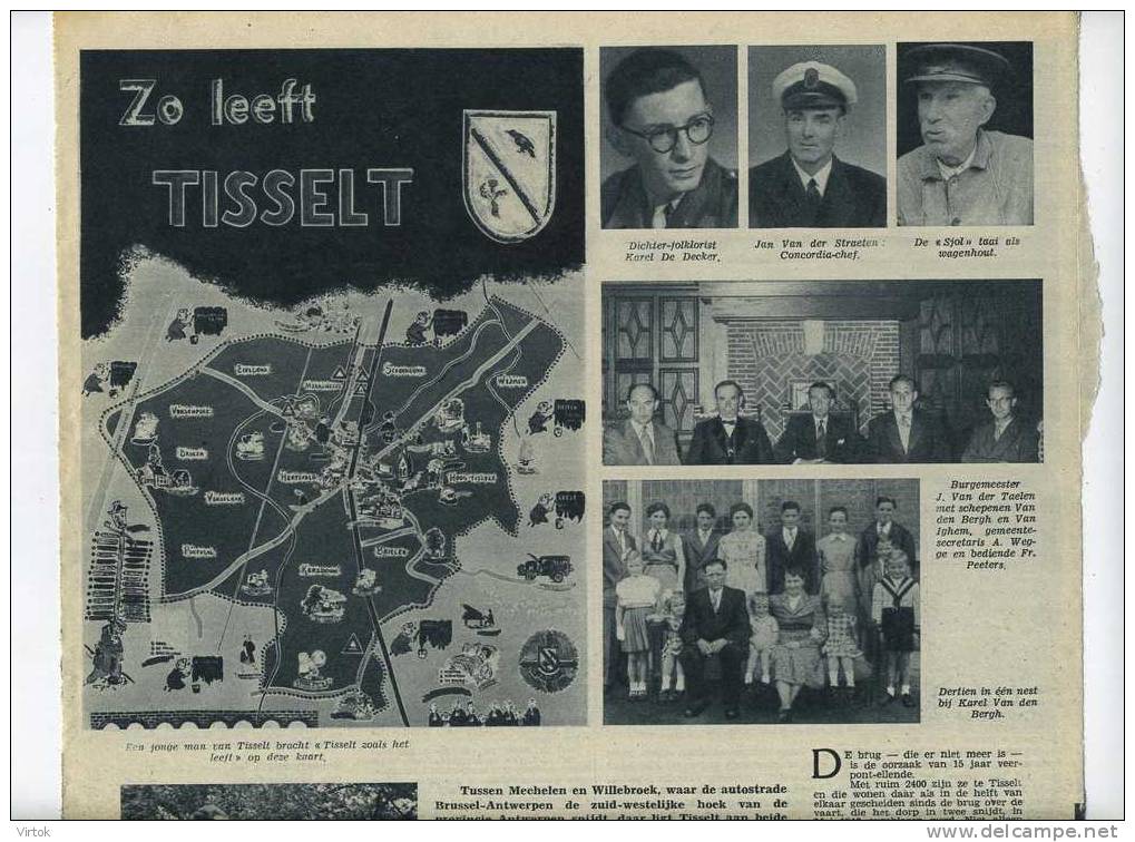 Thisselt    : ZO LEEFT - Uit  Zondagsvriend 1953 :  Knipsel 3  Pagina´s ( 27 X 37 Cm ) - Willebroek