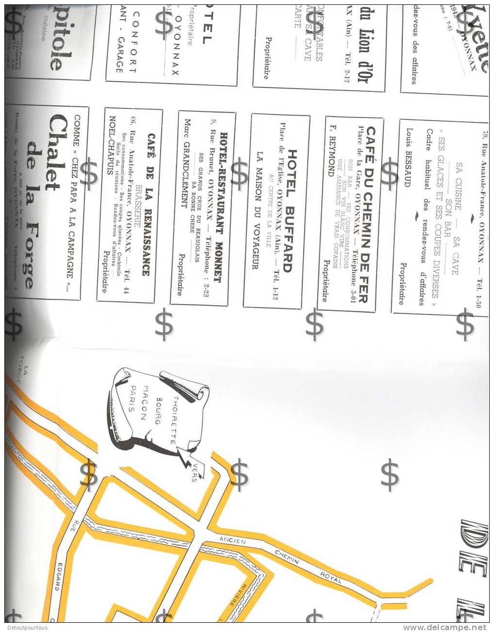 PLAN D'OYONNAX ( Ain 01 ) Et Guide Officiel De La Région ( Grand Plan Dépliant 8xA4 Avec Pub ) + Livret A4 15 Pages - Rhône-Alpes