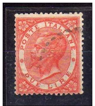 Italien   König Viktor Emanuel II.    1863     Mi.  22  O/used    Siehe Bild - Poststempel