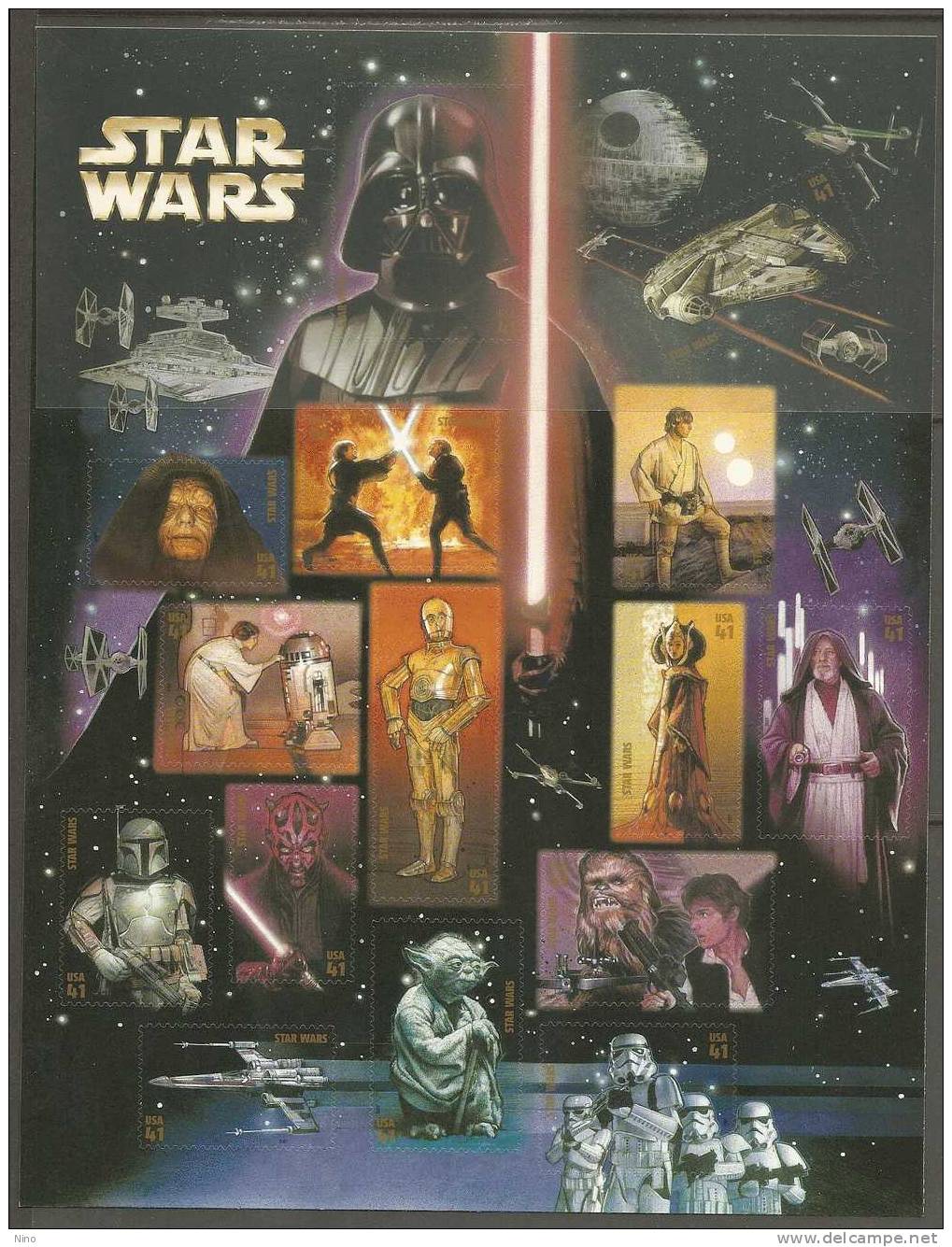 USA. Scott # 4143a-o, MNH Sheet Of 15. Star Wars 2007 - Sheets