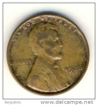 1936  United States Lincoln Head Penny - 1909-1958: Lincoln, Wheat Ears Reverse