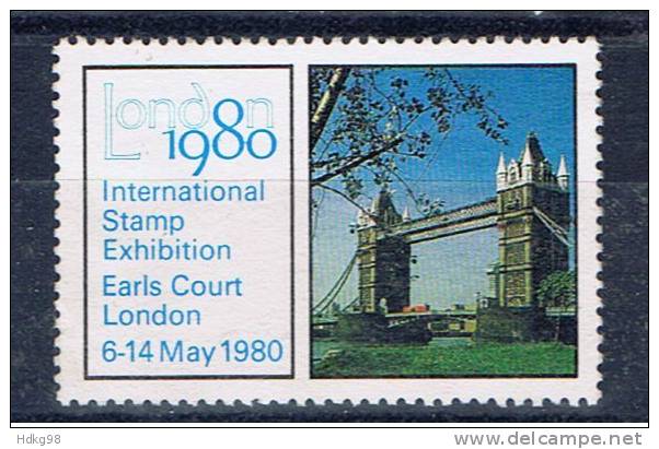 GB+ Großbritannien 1980 Vignette London Briefmarkenausstellung - Cinderellas