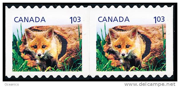 Canada (Scott No.2430 - Renard  / Fox) [**] De Carnet / From Booklet - Paire / Pair - Unused Stamps