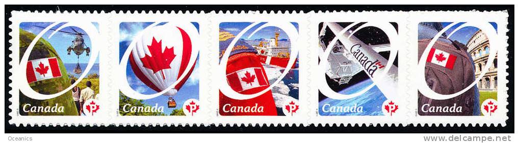 Canada (Scott No.2423a - Histoire Du Nord / True North History) [**] (P) Bande Du Carnet / Booklet Strip - Nuevos