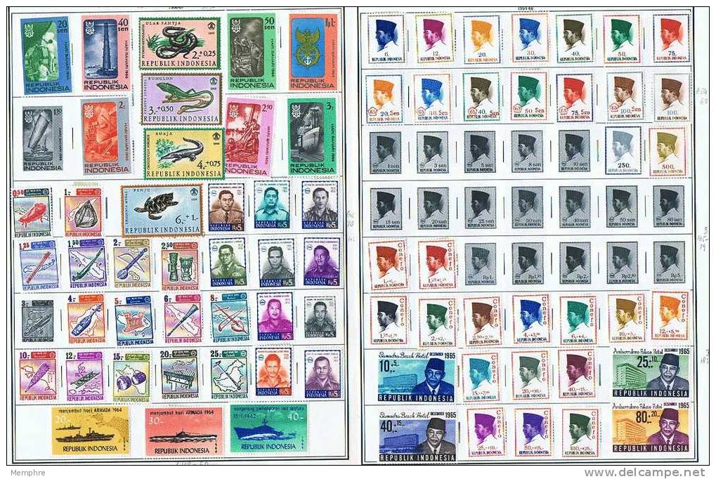 INDONESIA  COLLECTION OF  175 Mostly Mint Stamps 1960-9 - Indonésie