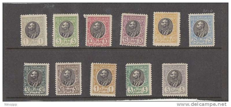 Serbia-1905 King Peter Set 11 MNH - Serbia