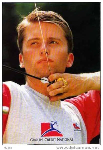 Tir A L'arc Sebastien Flute Medaille D'or Aux Jeux Olympiques  De Barcelone 1992, Groupe Credit National - Archery