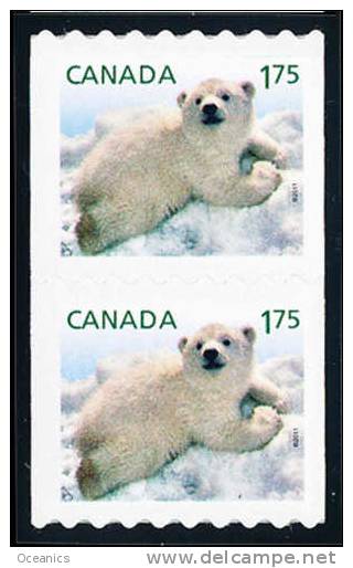 Canada (Scott No.2429 - Ours Polaire  / Polar Bear) [**] Roulette Paire  / Coil Pair - Unused Stamps