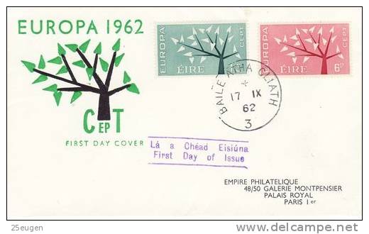 IRELAND  1962 EUROPA CEPT FDC - 1962