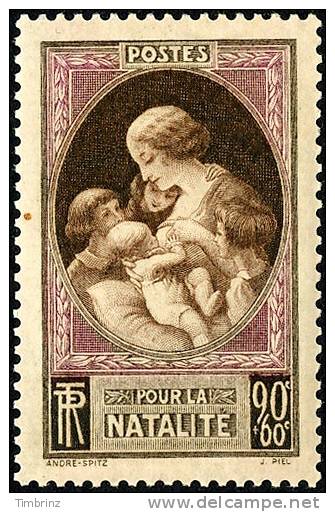 FRANCE 1939 - Yv. 441 ** TB Variété  Cote= 10,00 EUR - Natalité ..Réf.FRA15983 - Unused Stamps