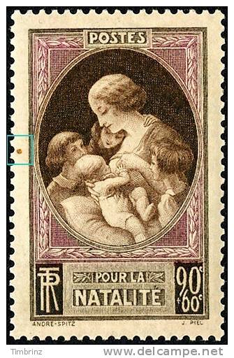 FRANCE 1939 - Yv. 441 ** TB Variété  Cote= 10,00 EUR - Natalité ..Réf.FRA15983 - Ongebruikt