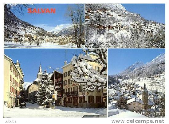 Salvan - En Hiver  (4 Bilder)     Ca. 1980 - Salvan