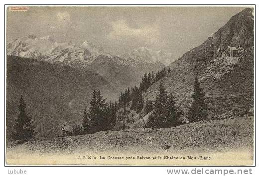 La Creusaz Près Salvan - Et La Chaîne Du Mont Blanc       1910 - Salvan