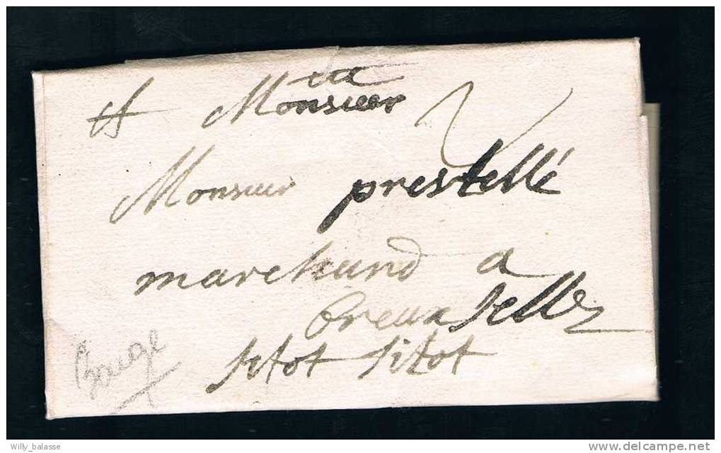 Belgique Précurseur 1834 Lettre Datée De Bouge (Namur) Pour Bruxelles. - 1830-1849 (Belgique Indépendante)