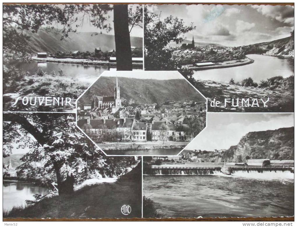 08 - Souvenir De FUMAY - Multivues. (CPSM) - Fumay