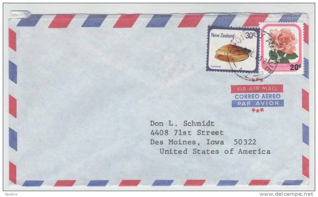 New Zealand Air Mail Cover Sent To USA 8-12-1980 - Airmail