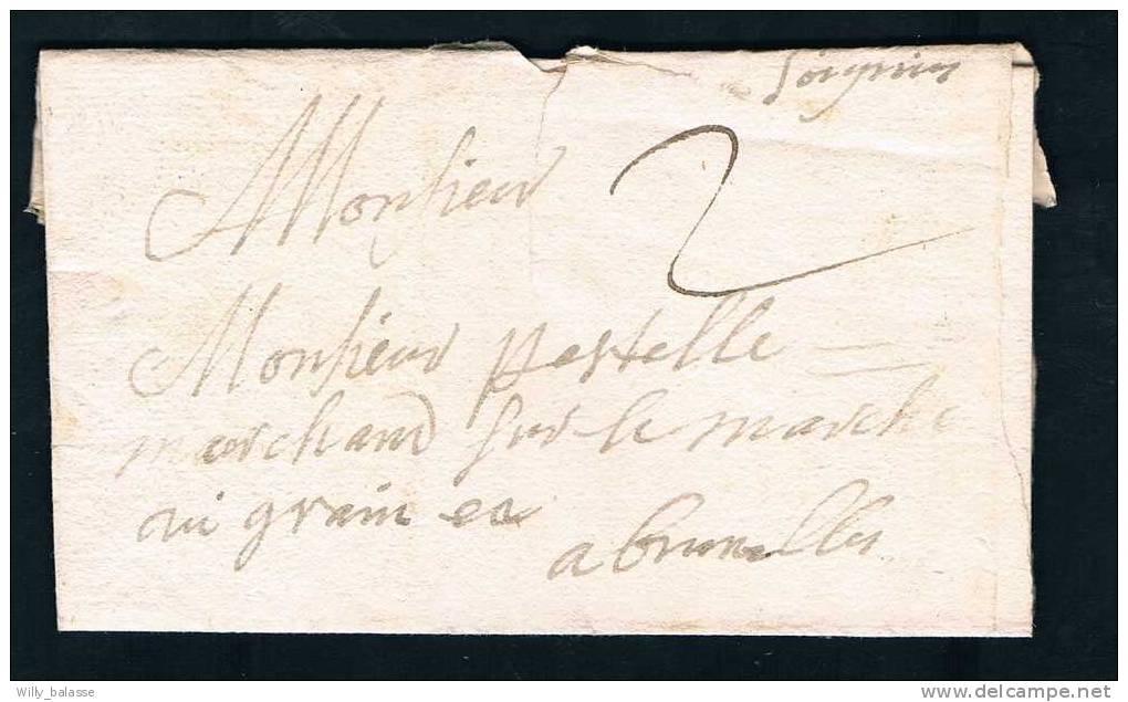 Belgique Précurseur 1737 Lettre Avec Manuscrit "Soignies". - 1714-1794 (Oesterreichische Niederlande)