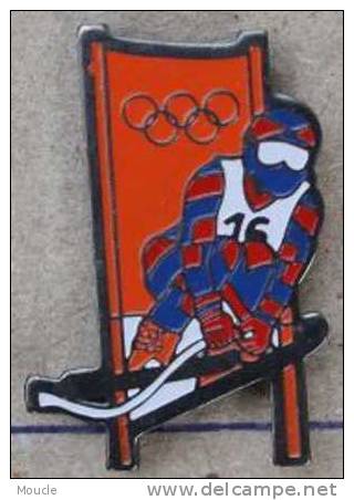 PORTE DE DESCENTE OLYMPIQUE - ANNEAUX - SKIEUR - Juegos Olímpicos