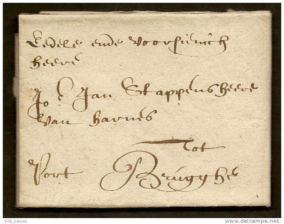 Belgique Précurseur 1664 Lettre Datée De Gand + Port - 1621-1713 (Pays-Bas Espagnols)