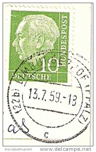 AK Ludwigshafen - Friedenskirche 13. 7.59. - 18 (22b) LIMBURGERHOF (PFALZ) Nach Wolfach Mit 1 X 10 PF DEUTSCHE BUNDESPOS - Ludwigshafen