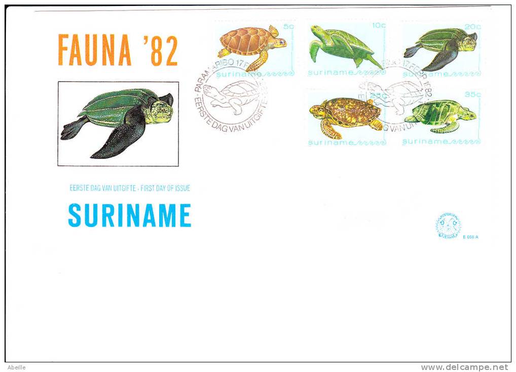 22/272  FDC    SURINAME - Turtles