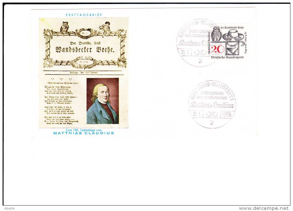 22/284   FDC  ALLEMAGNE - Eulenvögel