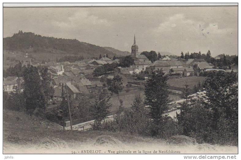 (52) ANDELOT  Vue Generale Et La Ligne De NEUFCHATEAU - Andelot Blancheville