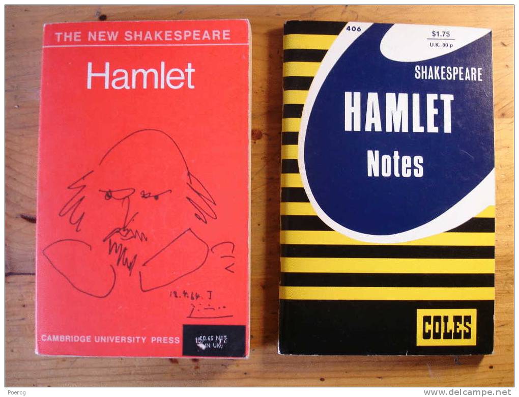 SHAKESPEARE - HAMLET + LIVRE(T) D´ETUDES COLES NOTES - LOT DE 2 LIVRES - THE NEW SHAKESPEARE CAMBRIDGE UNIVERSITY PRESS - Classici