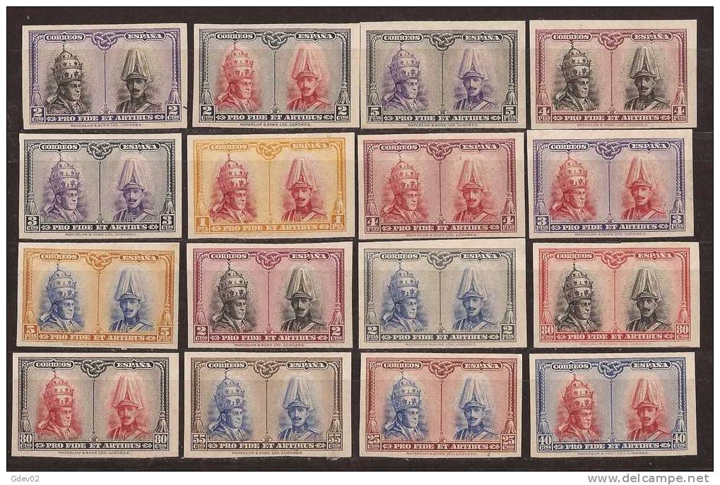 ES402-L12422.Spain Espagne.Alfonso Xlll Y Pio Xl. PRO CATACUMBAS1928.(Ed 402/33s*)con Charnela.MAGNIFICA SIN DENTAR - Unused Stamps