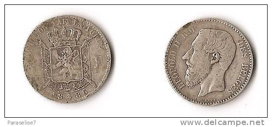 BELGIQUE  1  FRANC 1886  ARGENT - 1 Franc