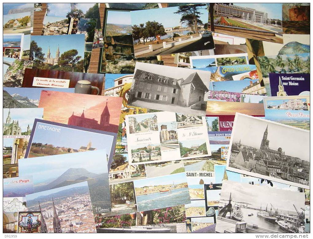 LOT VRAC PETITES CARTES ET DROUILLE ENV. 300 CPM - 100 - 499 Postales