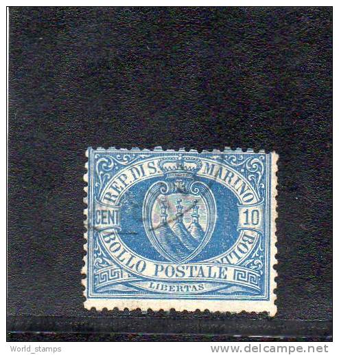 SAN MARINO 1877-90 CIFRA - Used Stamps