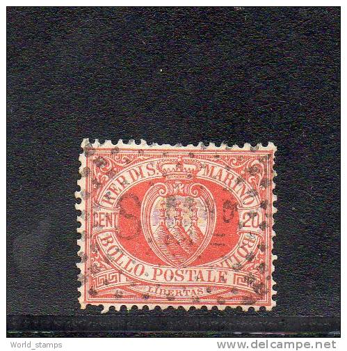 SAN MARINO 1877-90 CIFRA - Usados