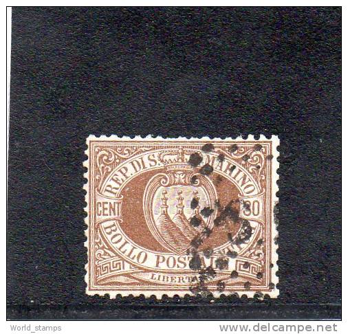 SAN MARINO 1877-90 CIFRA - Used Stamps