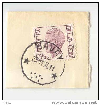 D3966 - Roi Baudoin Type ELSTRÖM - 3,25 Frs - N° 1753 - Oblitération *RELAIS* De HAVAY (7041 Hainaut) - Postmarks With Stars