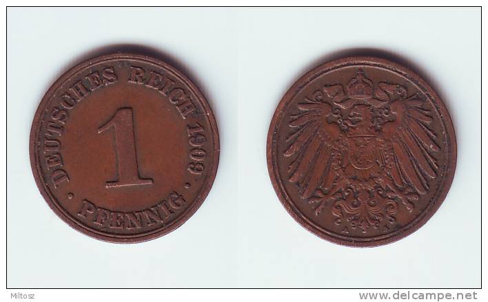 Germany 1 Pfennig 1909 A - 1 Pfennig