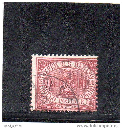 SAN MARINO 1894-99 CIFRA - Used Stamps