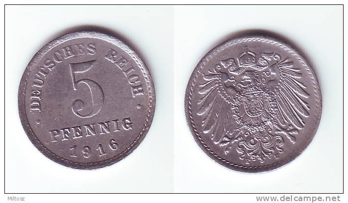 Germany 5 Pfennig 1916 E WWI Issue - 5 Pfennig