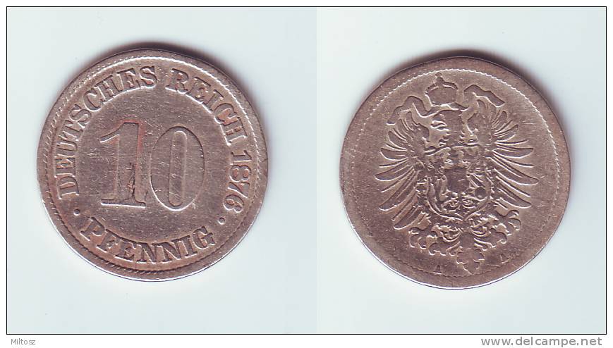 Germany 10 Pfennig 1876 A - 10 Pfennig