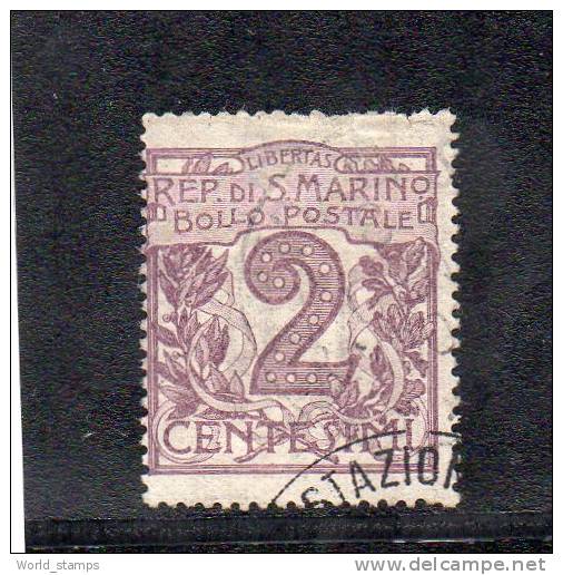 SAN MARINO 1903 CIFRA - Used Stamps