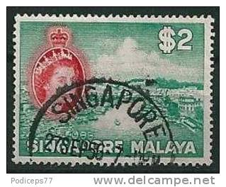 Singapur  1955  QE II Pictorial  2 $  Mi-Nr.41  Gestempelt / Used - Singapore (...-1959)